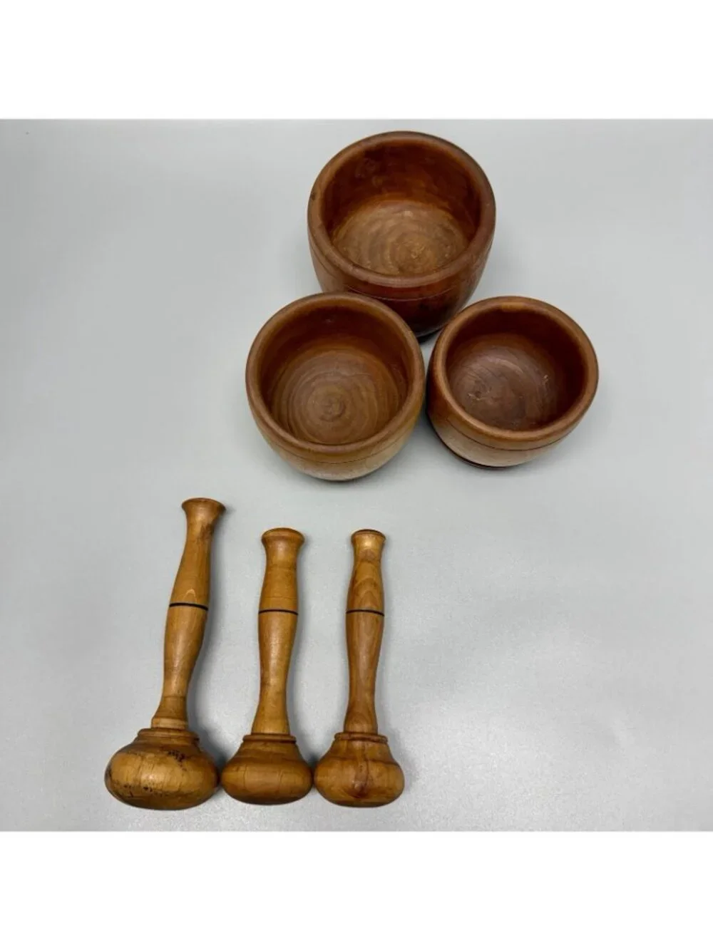 Mortar & Pestle Sets Vintage Portugal Wooden Rustic Country Decor Tool